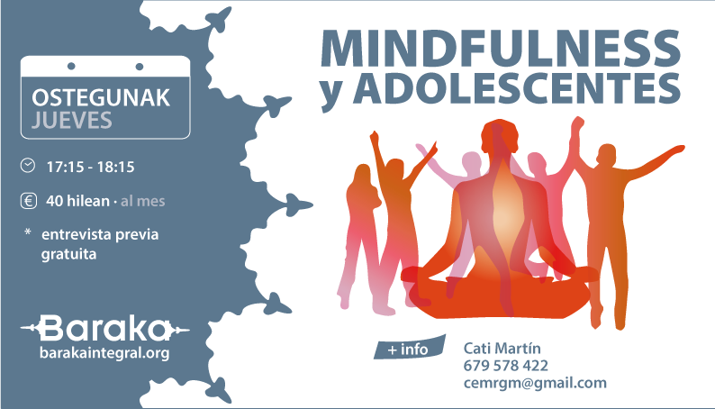 Baraka Mindfulness para Adolescentes jueves de 17:15 a 18:15