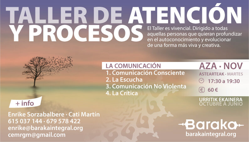 Baraka taller de Atención y Procesos