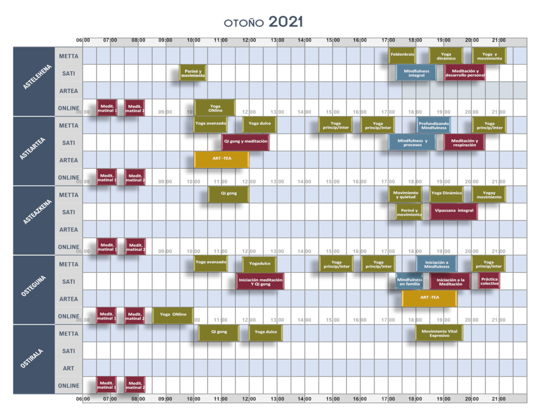 horario baraka 2021 otoño