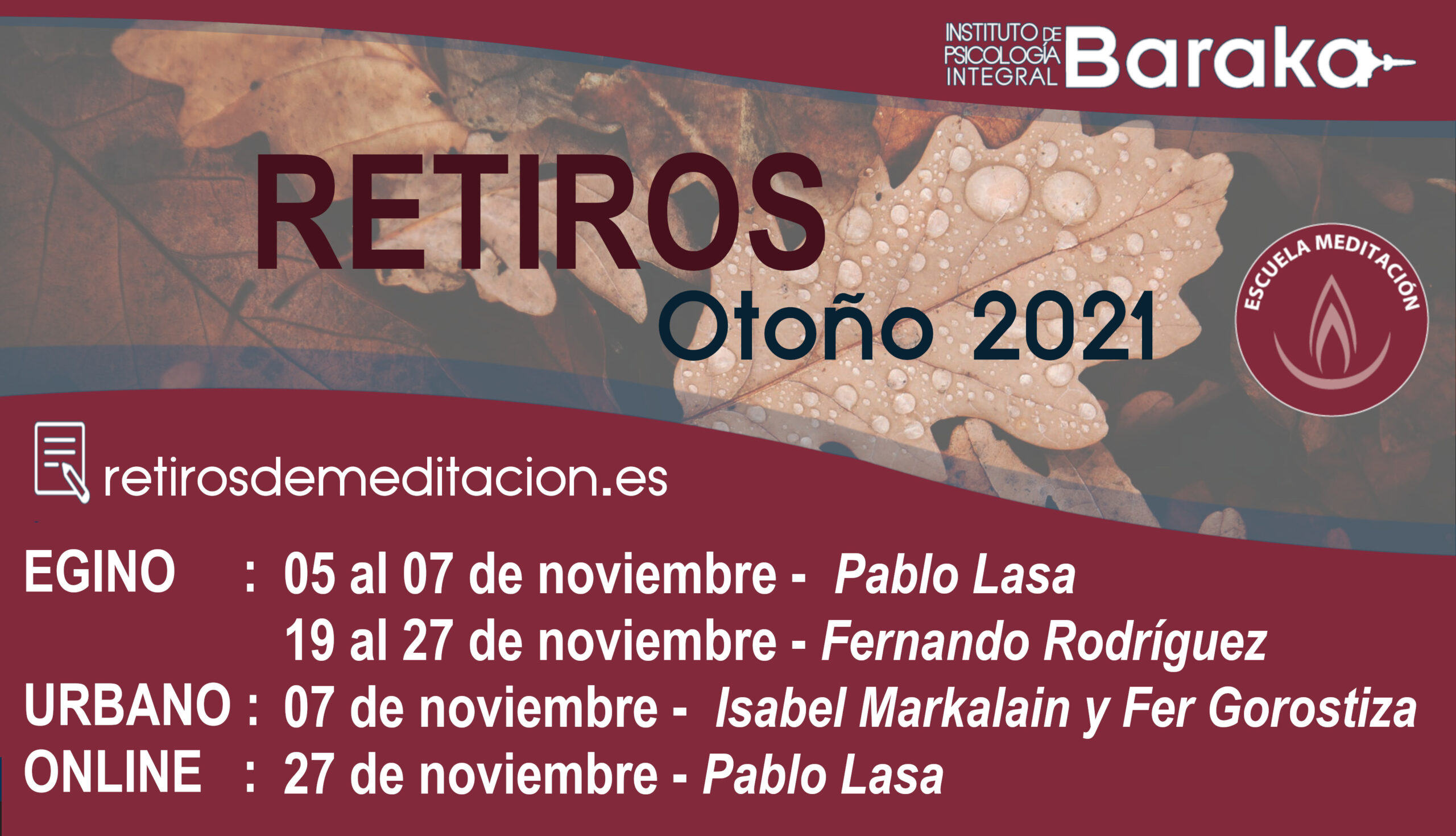 Retiros en noviembre